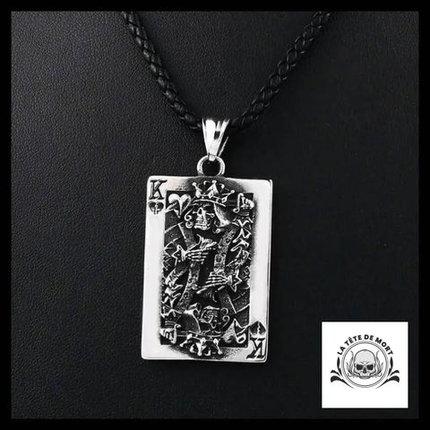 Collier Tête de Mort Roi Coeur