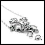 Collier Tête de Mort Roses