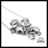 Collier Tête de Mort Roses