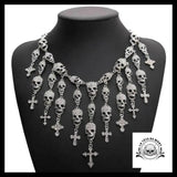 Collier Tête de Mort Strass
