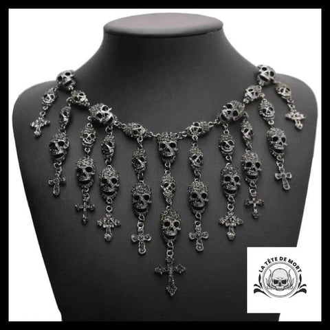 Collier Tête de Mort Strass