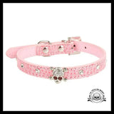 Collier Tête de Mort Strass pour Chien & Chats