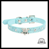 Collier Tête de Mort Strass pour Chien & Chats