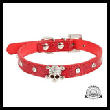 Collier Tête de Mort Strass pour Chien & Chats