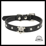 Collier Tête de Mort Strass pour Chien & Chats