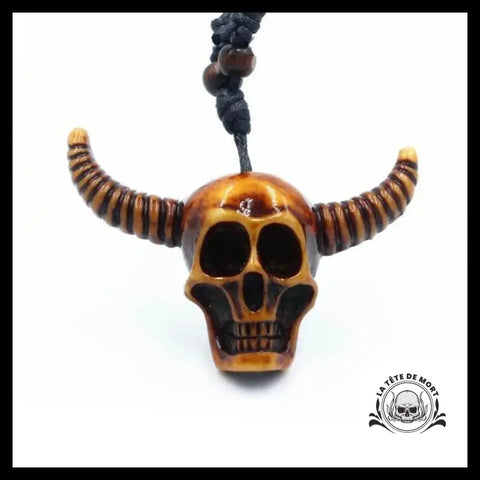 Collier Tête de Mort Taureau