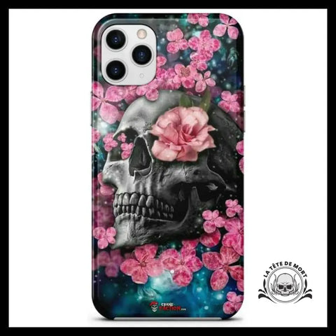 Coque Crâne Et Fleur (iPhone)