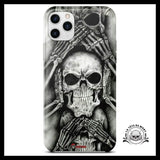 Coque Crâne Noir et Blanc (iPhone)