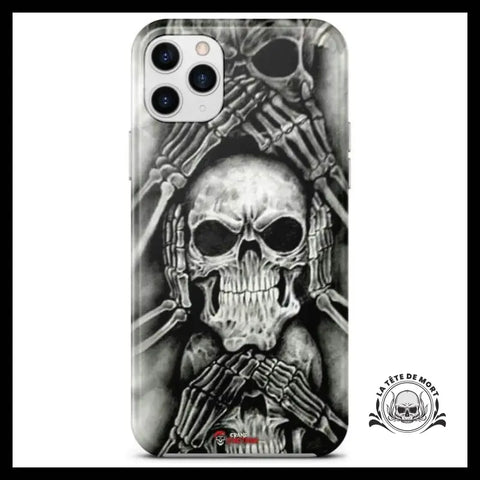 Coque Crâne Noir et Blanc (iPhone)