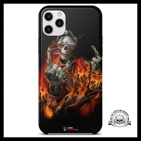 Coque Tête de Mort En Feu (iPhone)