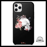 Coque Tête de Mort Fleurs (iPhone)