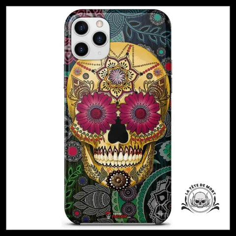 Coque Tête de Mort Mexicaine Mandala (iPhone)