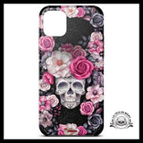 Coque Tête de Mort Et Rose (iPhone)