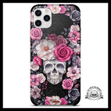 Coque Tête de Mort Et Rose (iPhone)
