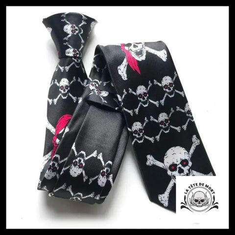 Cravate Tête de Mort Pirate