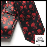 Cravate Tête de Mort Rouge