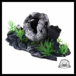 Décoration Aquarium Tête de Mort Plantes