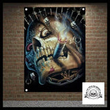 Drapeau Crâne Zombie