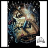 Drapeau Crâne Zombie