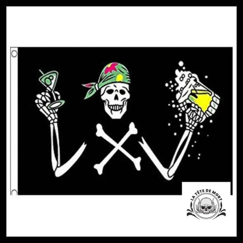 Drapeau Squelette Heureux