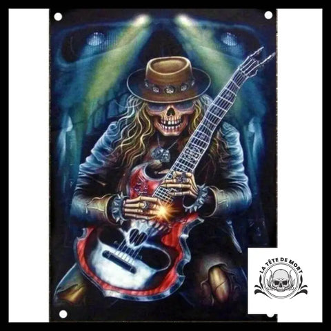 Drapeau Squelette Rock
