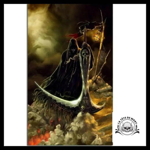 Drapeau Tête de Mort Satanique