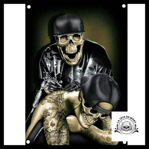Drapeau Tête de Mort Tatouage