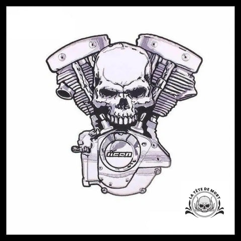 Écusson Crâne Motard