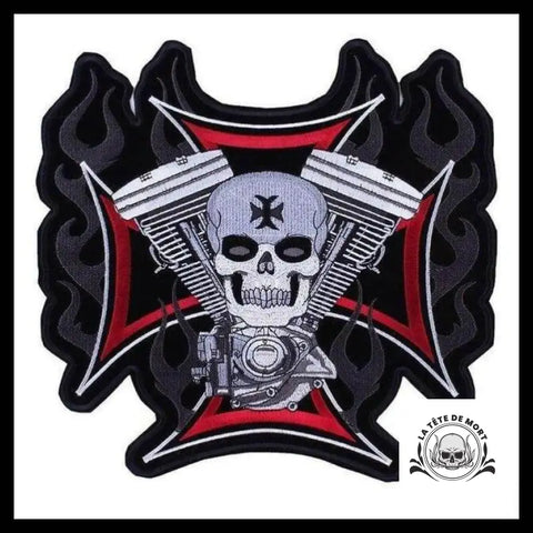 Écusson Tête de Mort Biker