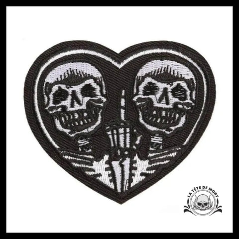 Écusson Tête de Mort Coeur