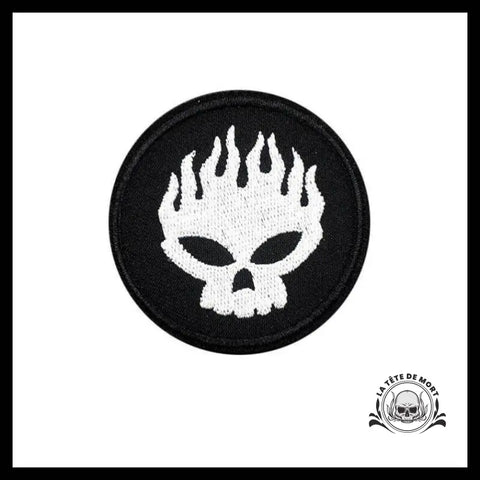 Écusson Tête de Mort Flamme