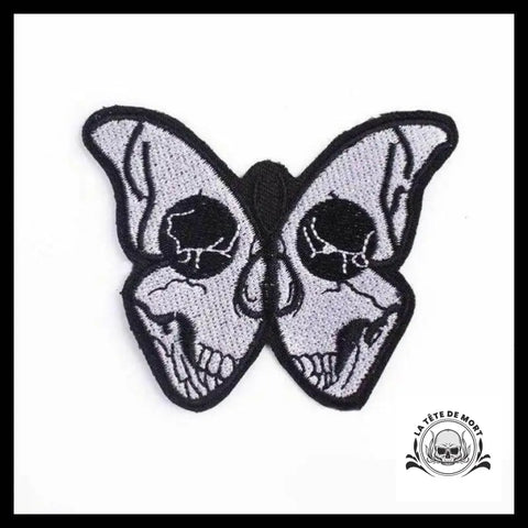 Écusson Tête de Mort Papillon