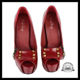 Escarpin Rouge Tête de Mort