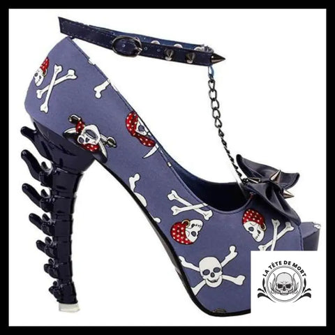 Escarpin Tête de Mort Pirate