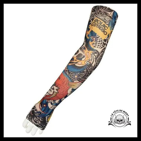 Fausse Manchette Tatouage Tête de Mort