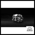 Grosse Bague Tête de Mort (Acier)