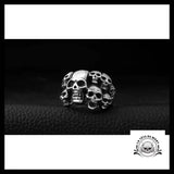 Grosse Bague Tête de Mort (Acier)