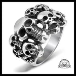 Grosse Bague Tête de Mort (Acier)
