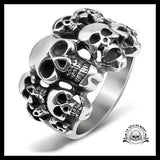Grosse Bague Tête de Mort (Acier)