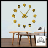 Horloge Tête de Mort Murale