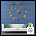 Horloge Tête de Mort Murale