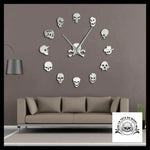 Horloge Tête de Mort Murale