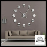 Horloge Tête de Mort Murale