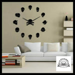 Horloge Tête de Mort Murale