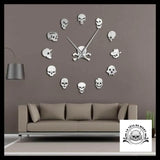 Horloge Tête de Mort Murale