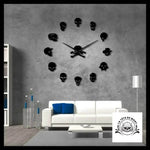 Horloge Tête de Mort Murale