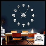 Horloge Tête de Mort Murale
