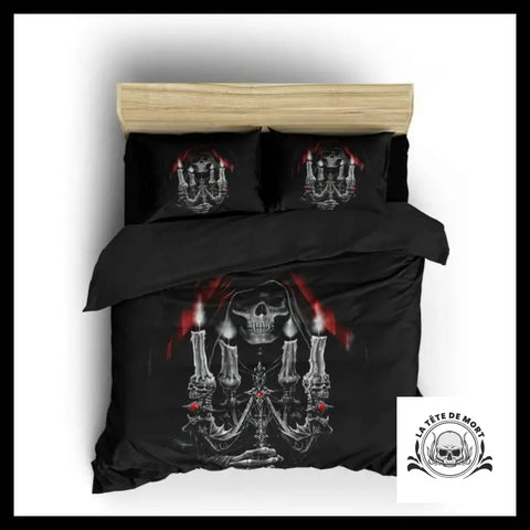 Housse de Couette Faucheuse Noire