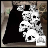 Housse de Couette Tête Mort Biker