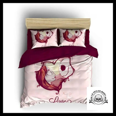 Housse de Couette Tête Mort Couple